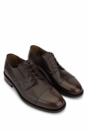 Tamer Tanca Erkek Hakiki Deri Kahverengi Klasik Ayakkabı 342 9385 ERK AYK SK25-26 KAHVE ST DN
