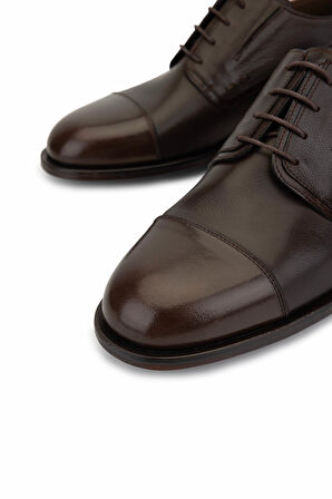 Tamer Tanca Erkek Hakiki Deri Kahverengi Klasik Ayakkabı 342 9385 ERK AYK SK25-26 KAHVE ST DN