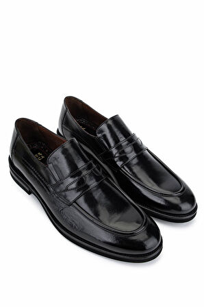 Tamer Tanca Erkek Hakiki Deri Siyah Klasik Ayakkabı 477 44782 ERK AYK SK25-26 SYH BFL/SYH