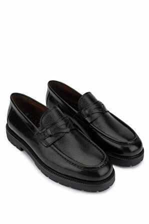 Tamer Tanca Erkek Hakiki Deri Siyah Klasik Ayakkabı 477 73202 ERK AYK SK25-26 SIYAH GYK/BFL