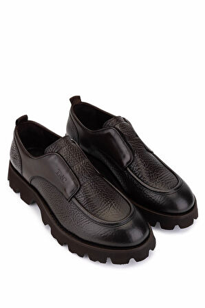 Tamer Tanca Erkek Hakiki Deri Kahverengi Casual Ayakkabı 1093 1903 ERK AYK SK25-26 KAHVE