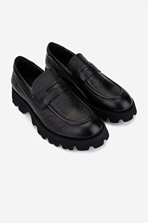 Valmenti Erkek Hakiki Deri Siyah Loafer Ayakkabı 1093 1902 ERK AYK SK25-26 SIYAH IR FLTR