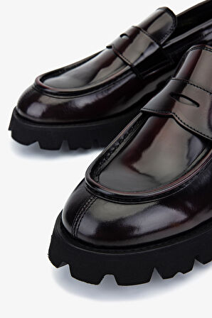Valmenti Erkek Hakiki Deri Bordo Loafer Ayakkabı 1093 1901 ERK AYK SK25-26 BORDO ACMA