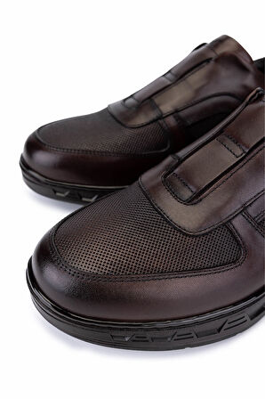 Tamer Tanca Erkek Hakiki Deri Kahverengi Sneakers & Spor Bot 298 3299-56602 ERK BOT SK25-26 KAHVE