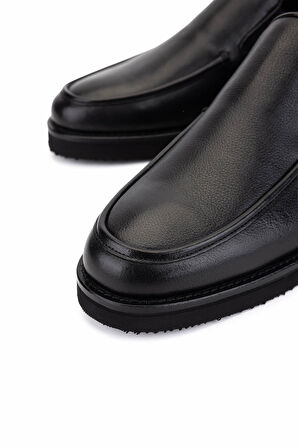 Tamer Tanca Erkek Hakiki Deri Siyah Loafer Ayakkabı 1008 3501 ERK AYK SK25-26 SIYAH FLTR DZ