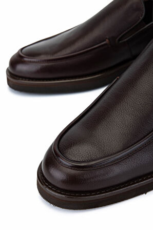 Tamer Tanca Erkek Hakiki Deri Kahverengi Loafer Ayakkabı 1008 3501 ERK AYK SK25-26 KAHVE FLTR DZ