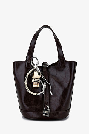 Valmenti Kadın Suni Deri Kahverengi Omuz Çanta 921 27093 BN CNT SK25-26 KAHVE