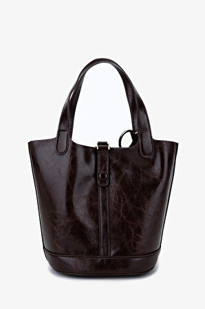 Valmenti Kadın Suni Deri Kahverengi Omuz Çanta 921 27093 BN CNT SK25-26 KAHVE