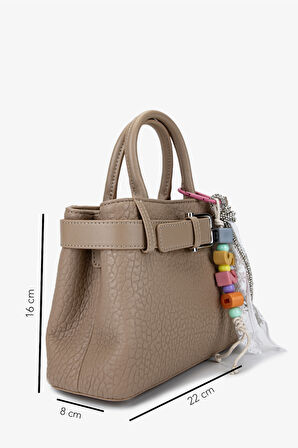 Valmenti Kadın Suni Deri Taupe Omuz Çanta 921 27091 BN CNT SK25-26 TAUPE