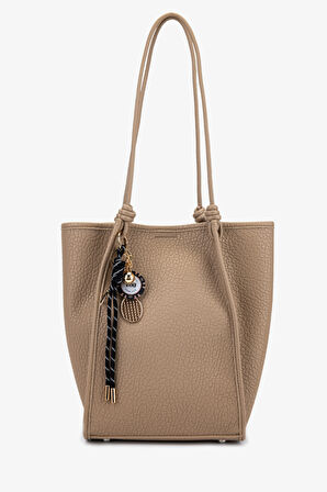 Valmenti Kadın Suni Deri Taupe Omuz Çanta 921 27080 BN CNT SK25-26 TAUPE