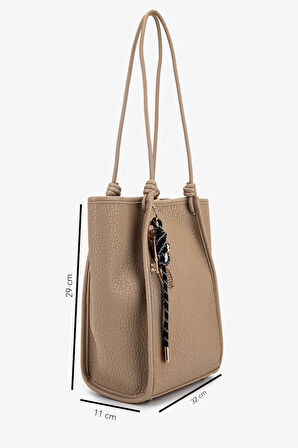 Valmenti Kadın Suni Deri Taupe Omuz Çanta 921 27080 BN CNT SK25-26 TAUPE