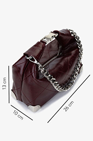 Valmenti Kadın Suni Deri Bordo Omuz Çanta 921 27163 BN CNT SK25-26 BORDO