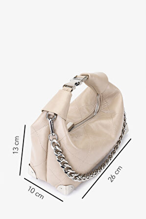 Valmenti Kadın Suni Deri Bej Omuz Çanta 921 27163 BN CNT SK25-26 BEJ