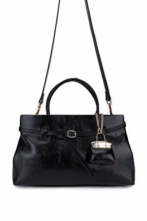 Tamer Tanca Kadın Suni Deri Siyah Omuz Çanta 921 27148 BN CNT SK25-26 SIYAH
