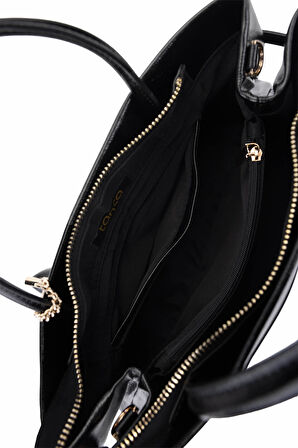 Tamer Tanca Kadın Suni Deri Siyah Omuz Çanta 921 27148 BN CNT SK25-26 SIYAH