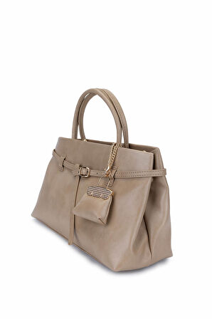 Tamer Tanca Kadın Suni Deri Taupe Omuz Çanta 921 27148 BN CNT SK25-26 TAUPE
