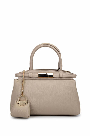 Tamer Tanca Kadın Suni Deri Taupe Omuz Çanta 921 27150 BN CNT SK25-26 TAUPE