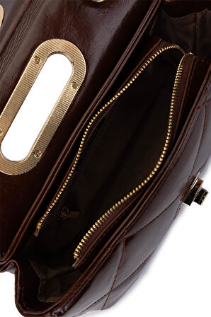 Tamer Tanca Kadın Suni Deri Kahverengi Omuz Çanta 921 27155 BN CNT SK25-26 KAHVE