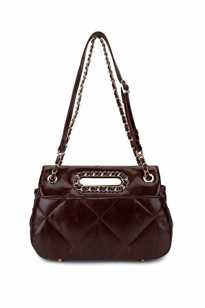 Tamer Tanca Kadın Suni Deri Kahverengi Omuz Çanta 921 27155 BN CNT SK25-26 KAHVE