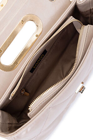 Tamer Tanca Kadın Suni Deri Bej Omuz Çanta 921 27155 BN CNT SK25-26 BEJ