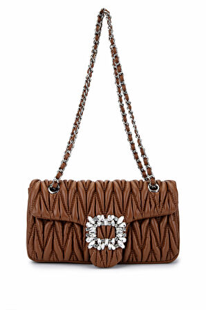 Tamer Tanca Kadın Suni Deri Camel Omuz Çanta 921 27123 BN CNT SK25-26 CAMEL