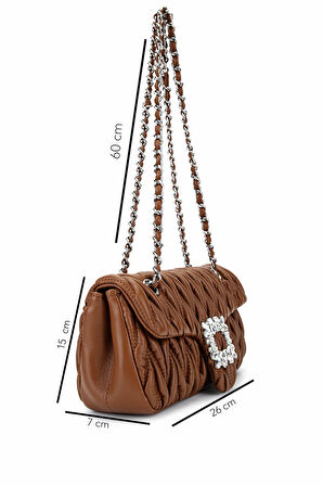 Tamer Tanca Kadın Suni Deri Camel Omuz Çanta 921 27123 BN CNT SK25-26 CAMEL