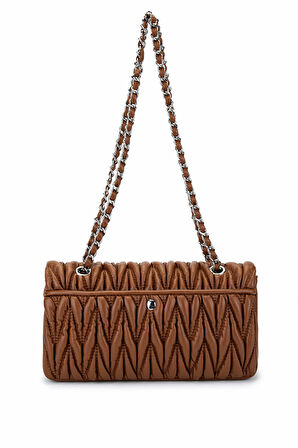 Tamer Tanca Kadın Suni Deri Camel Omuz Çanta 921 27123 BN CNT SK25-26 CAMEL