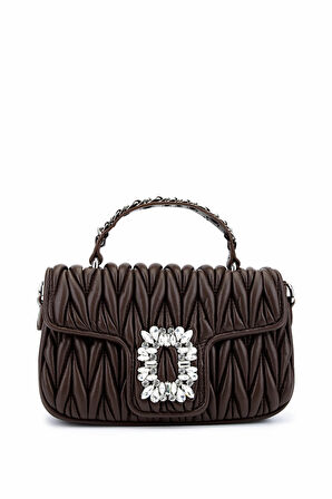 Tamer Tanca Kadın Suni Deri Kahverengi Omuz Çanta 921 27126 BN CNT SK25-26 KAHVE