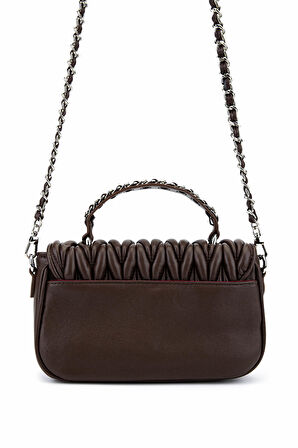 Tamer Tanca Kadın Suni Deri Kahverengi Omuz Çanta 921 27126 BN CNT SK25-26 KAHVE