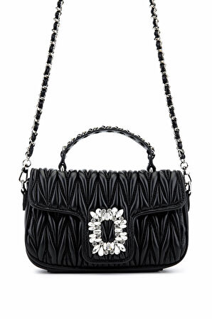 Tamer Tanca Kadın Suni Deri Siyah Omuz Çanta 921 27126 BN CNT SK25-26 SIYAH