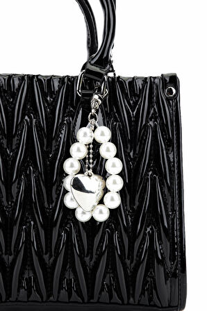 Tamer Tanca Kadın Suni Deri Siyah Rugan Omuz Çanta 921 27127 BN CNT SK25-26 SIYAH RGN