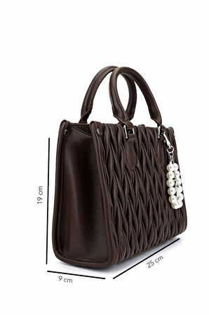 Tamer Tanca Kadın Suni Deri Kahverengi Omuz Çanta 921 27127 BN CNT SK25-26 KAHVE