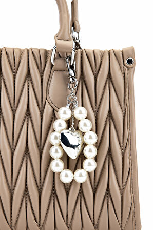 Tamer Tanca Kadın Suni Deri Taupe Omuz Çanta 921 27127 BN CNT SK25-26 TAUPE