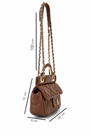 Tamer Tanca Kadın Suni Deri Camel Omuz Çanta 921 27129 BN CNT SK25-26 CAMEL