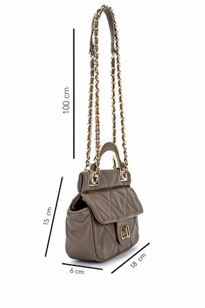 Tamer Tanca Kadın Suni Deri Gri Omuz Çanta 921 27129 BN CNT SK25-26 GRI