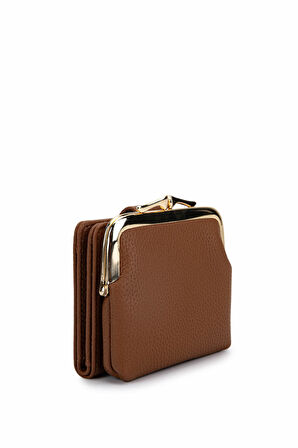 Tamer Tanca Kadın Suni Deri Camel Cüzdan 921 27077 BN CZDN SK25-26 CAMEL