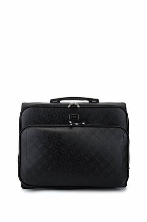Tamer Tanca Unisex Suni Deri Siyah Valiz 971 56 KABIN PILOT VALIZ SIYAH MNG
