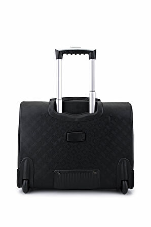 Tamer Tanca Unisex Suni Deri Siyah Valiz 971 56 KABIN PILOT VALIZ SIYAH MNG