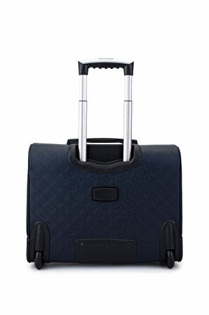Tamer Tanca Unisex Suni Deri Lacivert Valiz 971 56 KABIN PILOT VALIZ LACI MNG