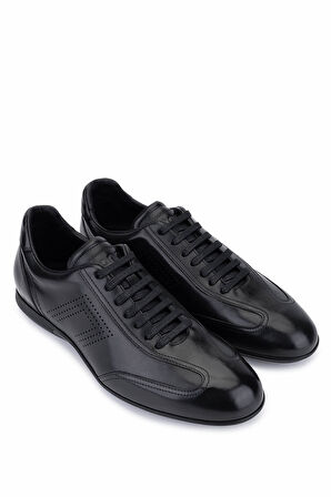 Tamer Tanca Erkek Hakiki Deri Siyah Antik Casual Ayakkabı 1093 1989 ERK AYK SK25-26 SIYAH ANTIK