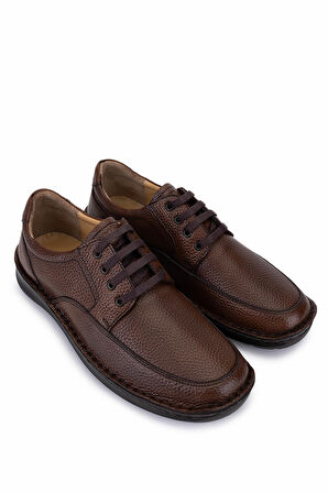 Tamer Tanca Erkek Hakiki Deri Kahverengi Casual Ayakkabı 478 F5052 ERK AYK SK25-26 KAHVE