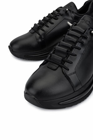 Tamer Tanca Erkek Hakiki Deri Siyah Sneakers & Spor Ayakkabı 1145 4797 ERK AYK SK25-26 SIYAH