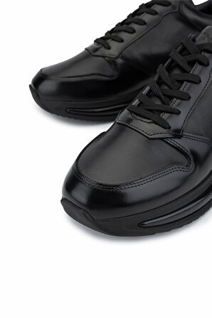 Tamer Tanca Erkek Hakiki Deri Siyah Sneakers & Spor Ayakkabı 1145 1504 ERK AYK SK25-26 SIYAH
