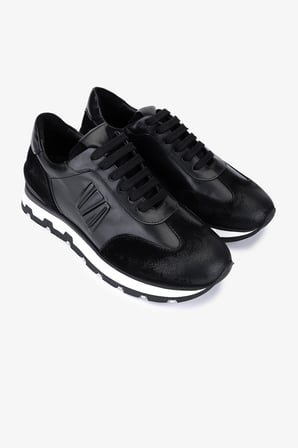 Valmenti Erkek Hakiki Deri Siyah Süet Sneakers & Spor Ayakkabı 1093 1898 ERK AYK SK25-26 SIYAH SUET/SYH