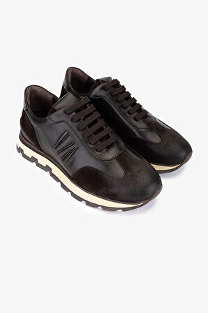Valmenti Erkek Hakiki Deri Kahverengi Sneakers & Spor Ayakkabı 1093 1898 ERK AYK SK25-26 KAHVE SUET/KHV