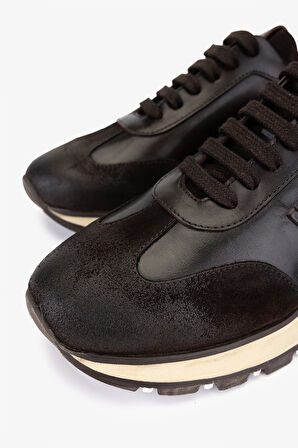 Valmenti Erkek Hakiki Deri Kahverengi Sneakers & Spor Ayakkabı 1093 1898 ERK AYK SK25-26 KAHVE SUET/KHV