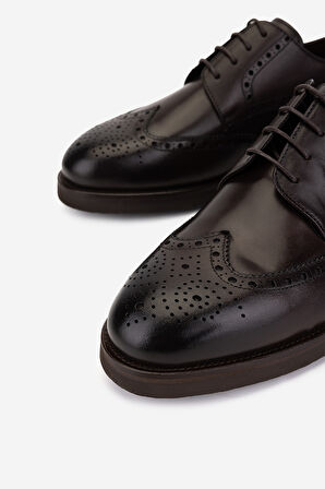 Valmenti Erkek Hakiki Deri Kahverengi Klasik Ayakkabı 1157 40-119 ERK AYK SK25-26 KAHVE