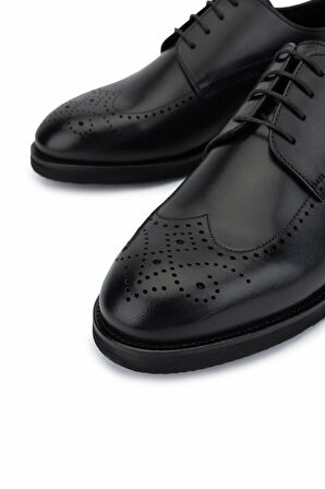 Tamer Tanca Erkek Hakiki Deri Siyah Klasik Ayakkabı 1157 40-120 ERK AYK SK25-26 SIYAH SPIRO