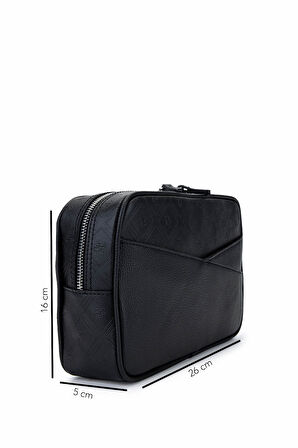 Tamer Tanca Erkek Suni Deri Siyah El Çantası 743 2336 ERK CNT SK25-26 SIYAH MNG/FLTR