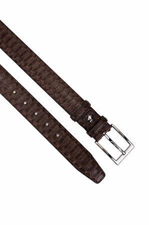 Tamer Tanca Erkek Hakiki Deri Kahverengi Kemer 1086 17 ERK KMR SK25-26 KAHVE PITON